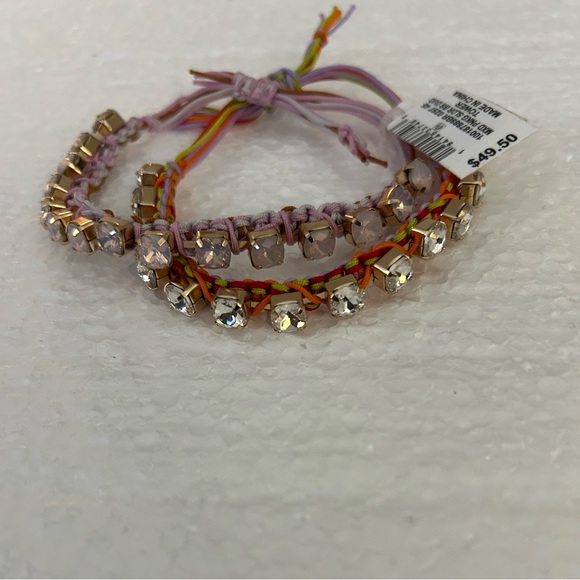 On 34th Pink and Gold Bracelet Set with Adjustable Closure - Picture 2 of 4